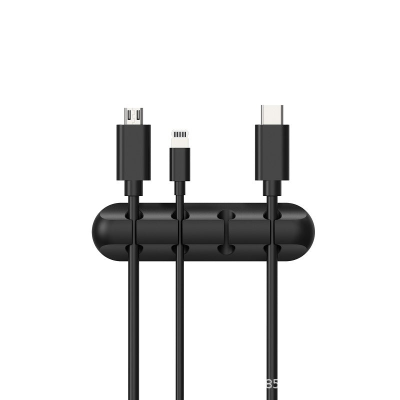 New desktop charging data cable holder multi-port creative storage wire silicone cable organizer hub