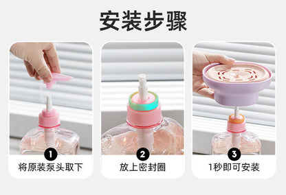 Light Luxury Dishwashing Liquid Dispenser, Household Kitchen Creative Dishwashing Liquid Dispenser, Scouring Pad and Bowl Brush Dispensing Artifact