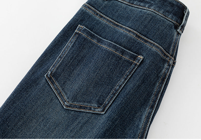 Miaoyu Nine-Point Flared Pants for Women, High-Waisted, Slimming, Nine-Point Jeans, Spring 2026, Four-Way Stretch Bell-Bottom Pants