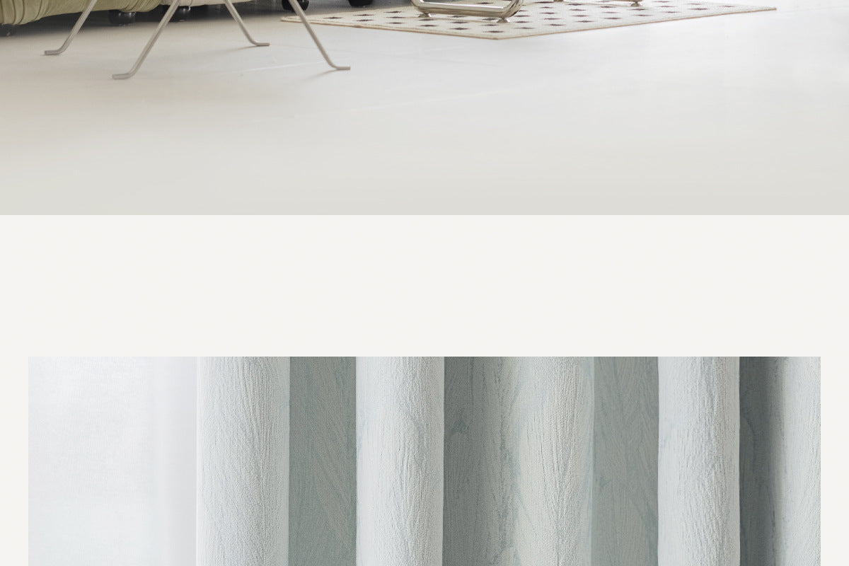 Cream Style Jacquard Curtain for Bedroom Premium Chenille Shading Living Room Bedroom French Light Luxury Shaoxing Curtain