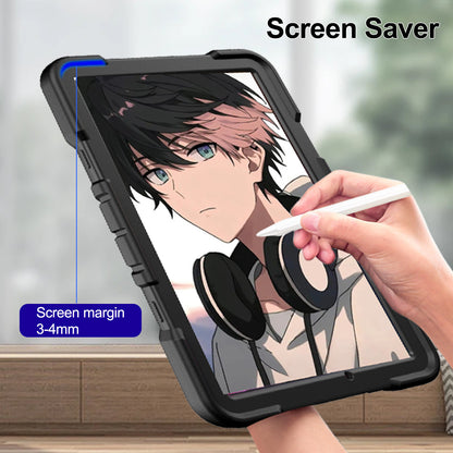 Suitable for Samsung Tab A9+ Tablet Protective Cover Satchel A9Plus Silicone Rotating Stand Kidsren's Anti-Fall Shell