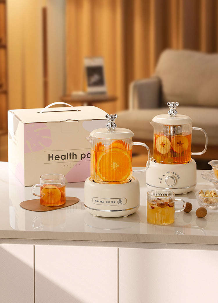 Health pot household multi-functional full glass tea cooker kettle small office flower teapot insulation electric Cup