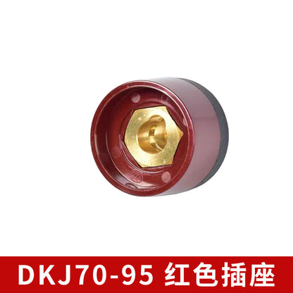 Welding Machine Quick Connector Dkj25-35-50-70 Square All-Copper European Quick-Plug Welding Head Cable Connector