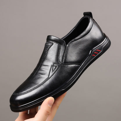 Summer Leather Shoes for Men, Casual Hollow Breathable Clogs, Soft Sole, Soft Mesh Shoes, Foreign Style Men's Shoes, Drop Shipping