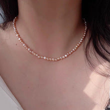 Natural Freshwater Non-nuclear Pearl Double Layer Overlapping Necklace Women's Mother-of-Fritillary Rose Pendant Gold Plated Sweet Light Luxury Set