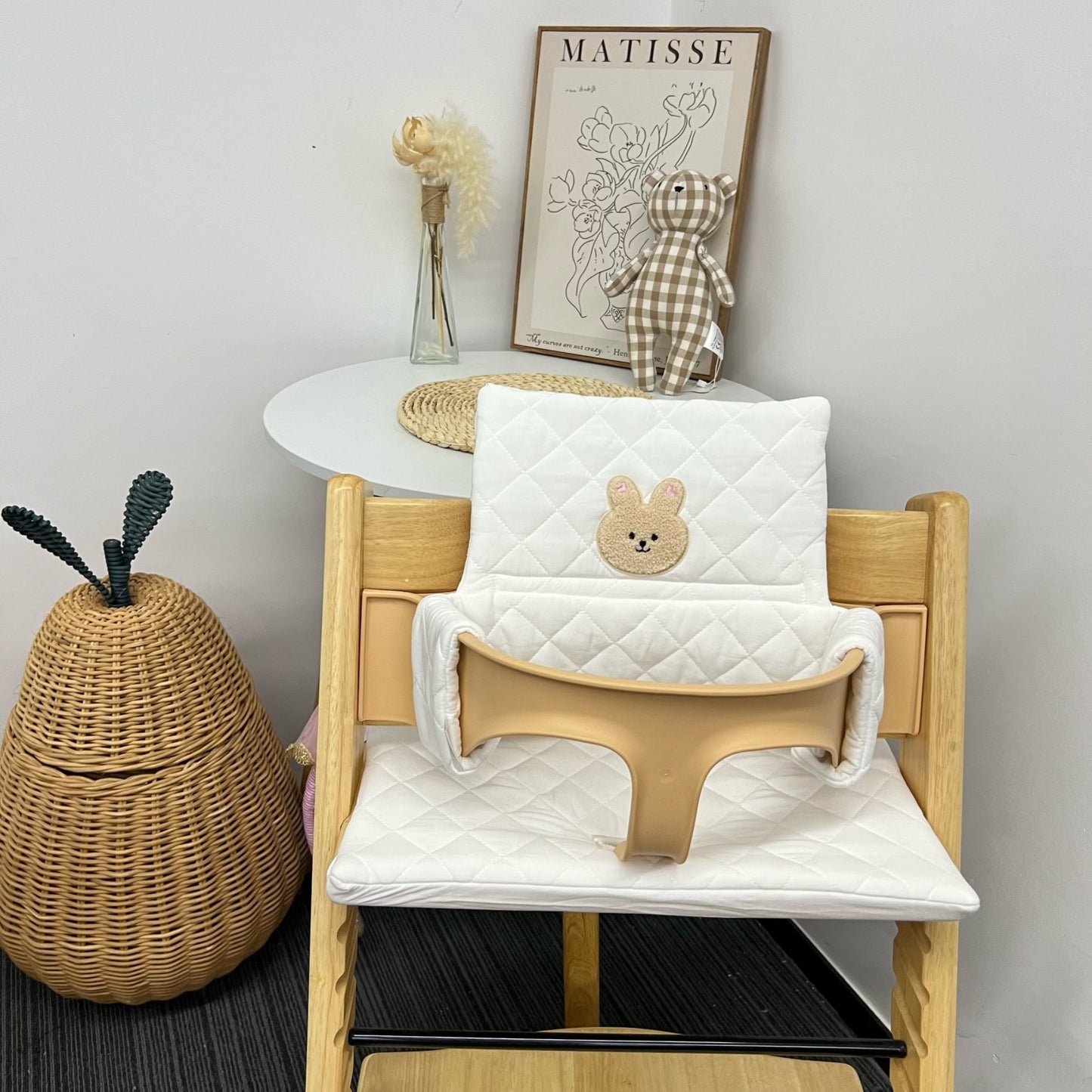 Ins Nordic Style Baby Dining Chair Children's Growth Chair Cushion Baby Dining Chair Cushion Waterproof and Urine-proof Sitting