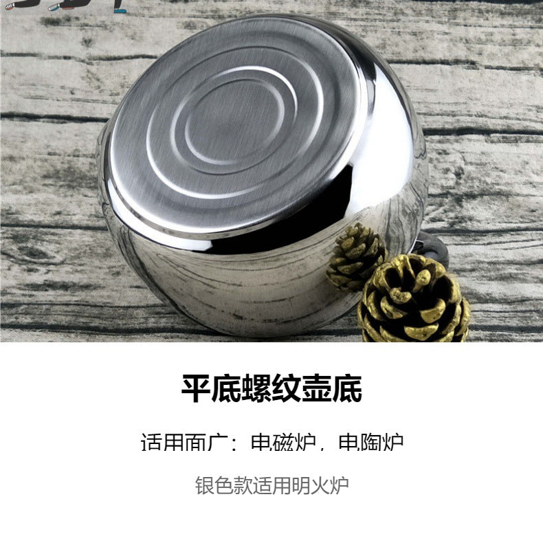 Factory wholesale stainless steel kettle black classic household compact simple teapot restaurant with filter teapot