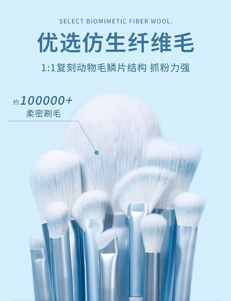 Clear sky 10 makeup brush suit powder eye shadow foundation brush nose shadow lip brush vignetting brush makeup tools wholesale