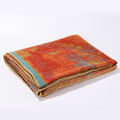 Jiangnan Watertown Knitted Shawl High-end Ethnic Style Cloak Western Sichuan Yunnan Travel Wear Imitation Cashmere Cape Women