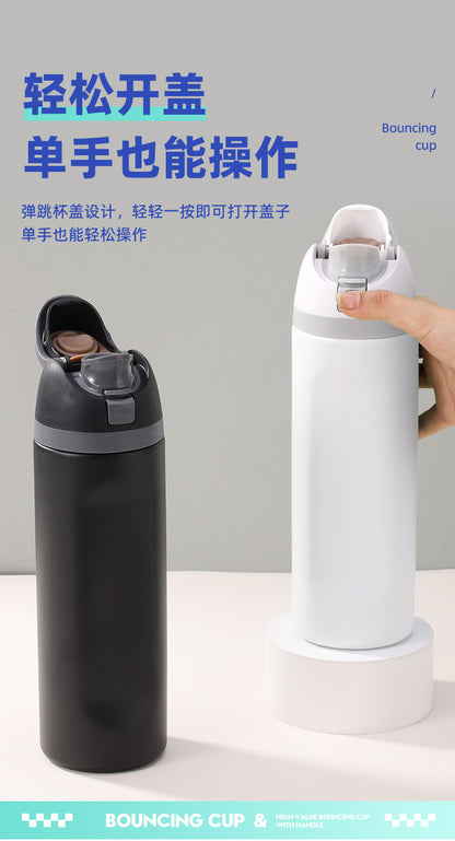 Amazon Fruit Cup 304 Stainless Steel Insulated Cup High-Looking Creative Straw Cup Outdoor Portable Water Cup