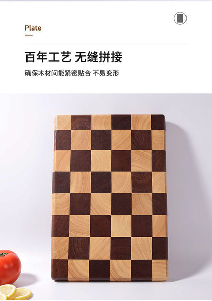 Wholesale antibacterial mildew-proof anti-skid rubber wood solid wood splicing checkerboard cutting board solid wood chopping board cutting board