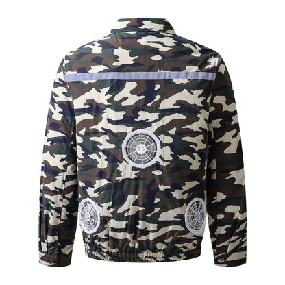 Summer Air Conditioning Clothing Clothes with Three Fans Heatstroke Prevention and Cooling Work Clothing for Men's Construction Site Heatstroke Prevention and Refrigeration Labor Protection Clothing