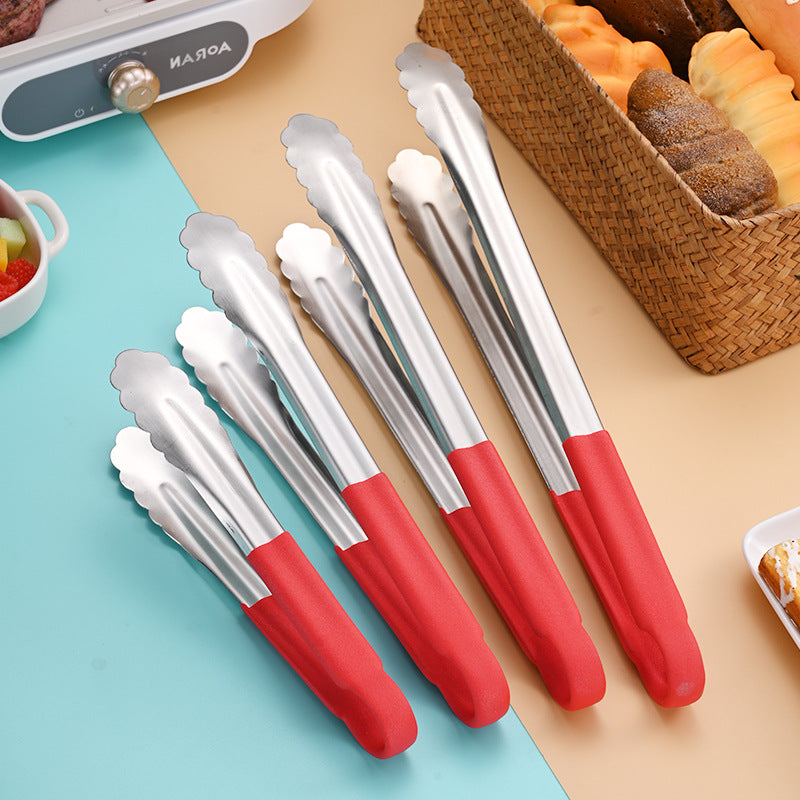 Thickened 304 Stainless Steel Barbecue Clip Hemp Glue Clip Anti-scalding Food Clip Food Clip Multi-purpose Labor-saving Practical Clip