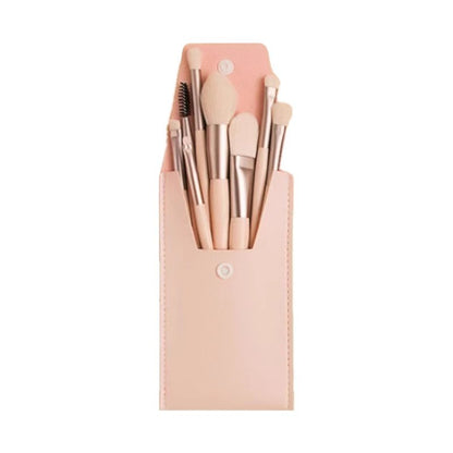 8 makeup brush suit portable short super soft travel blush brush eye shadow brush beauty tools for beginners