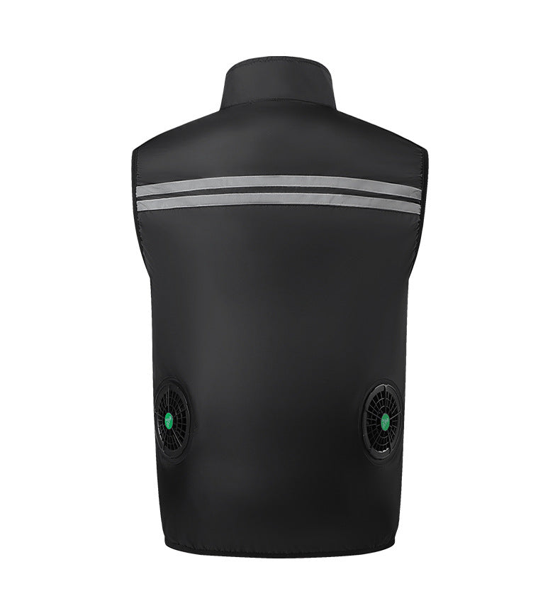 Cross-Border Supply of Intelligent Heatstroke Prevention Refrigeration Air-Conditioning Clothing Summer Cooling Fan Vest Outdoor Sun Protection Ice Vest Clothing