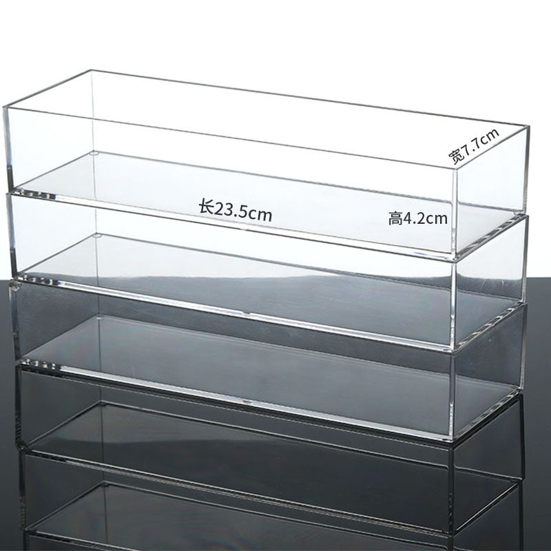 Enlarge 40cm Long Transparent Box Narrow Long Square Storage Box 15cm Wide Water-tight Drawer Finishing