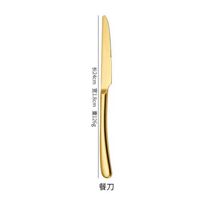 3 04 months light steak knife fork spoon thickened stainless steel tableware western food knife fork spoon dessert spoon upscale hotel restaurant