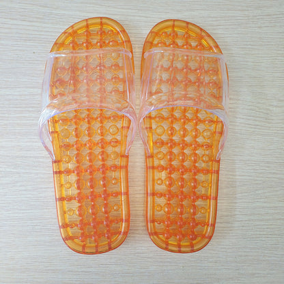 Couple Bathroom Slippers Men's Summer Non-slip Home Indoor Bathing Women's Sandals Thick Bottom Massage Leakage Home Shoes