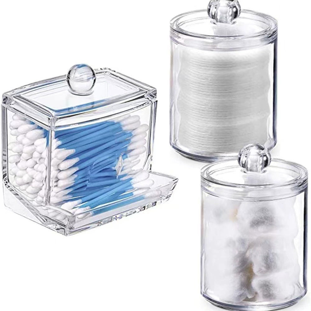 [Free combination exclusive] cotton swab storage box makeup remover cotton storage tank toilet cosmetics finishing storage box