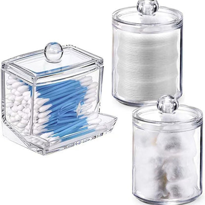 [Free combination exclusive] cotton swab storage box makeup remover cotton storage tank toilet cosmetics finishing storage box