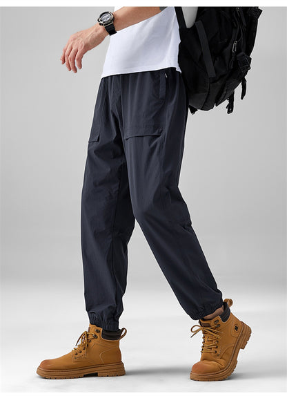 2024 Summer Thin Pants Soft Shell Waterproof Windproof Men's American Style Functional Outdoor Mountaineering Casual Crock Pants