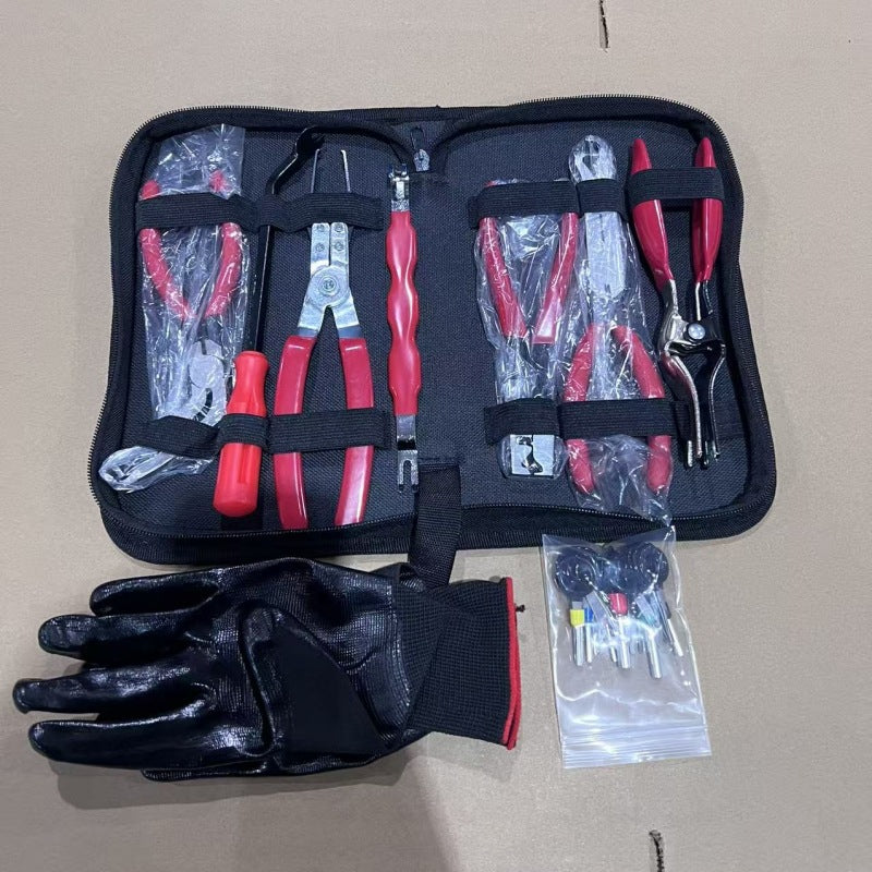 Red and black elbow 60 degree power-off pliers bolt pliers multi-purpose pliers car oil pipe separation harness pliers cross-border pliers