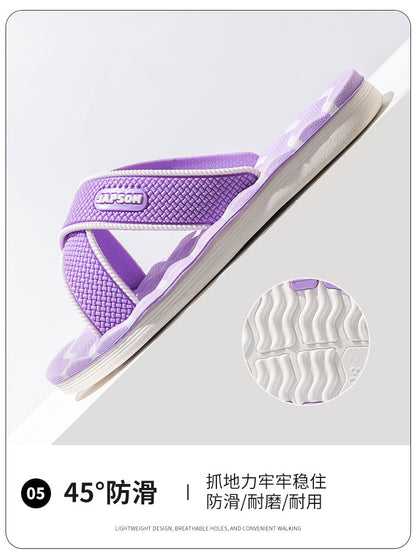 Home Eva Slippers for Women, Non-Slip Bathroom Bathing Slippers for Men, Summer Outdoor Wear, Beach Trendy Slippers, Factory Direct Sales