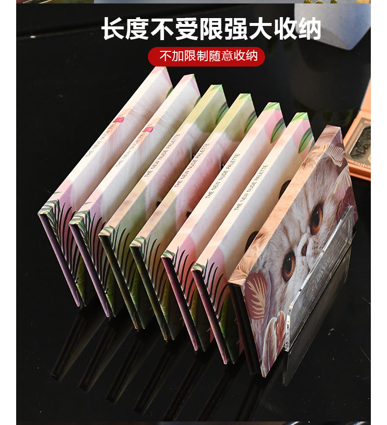 Cross-border Eye Shadow Plate Storage Rack Transparent Powder Cake Box Desktop Drawer Split-compartment Cosmetic Cosmetic Storage Rack Customization