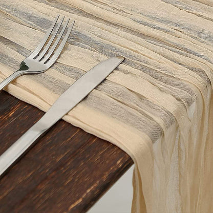 Cross-border foreign trade wholesale Bali yarn wrinkled table flag twist table flag tablecloth wedding party decoration wrinkled table flag