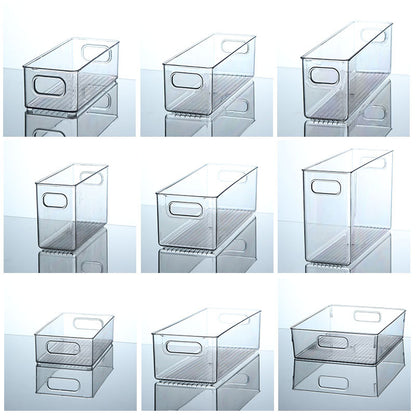 Desktop Storage Box Drawer Built-in Partition Transparent Acrylic Narrow Long Rectangular Cosmetic Workstation Kitchen