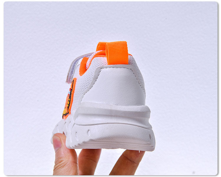 Spring New Style Dinosaur Led Light Sneakers for Boys and Girls Spring & Fall New Mesh Breathable Casual Light Shoes for Children and Middle-Aged Children