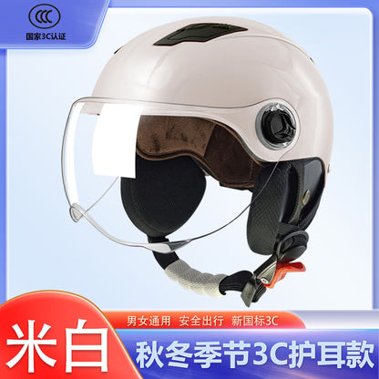Diwolf wholesale 3C certification men's and women's battery car summer riding sunscreen four seasons with half helmet electric car helmet
