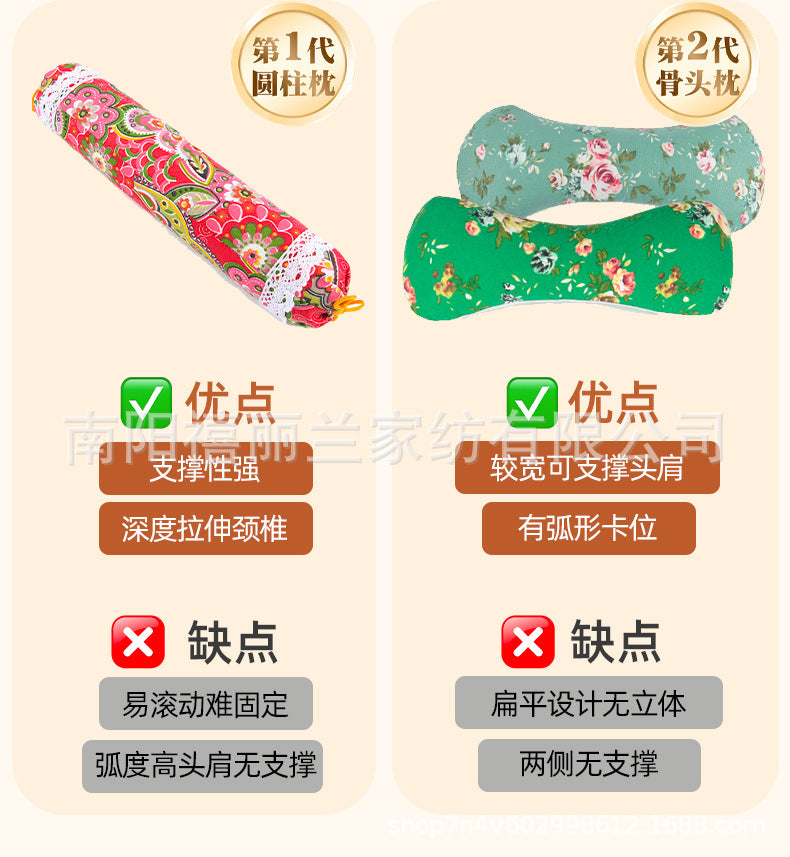 Buckwheat Pillow Cervical Spine Pillow Adult Home Office Lumbar Support to Help Sleep Hard Triangle Pillow Single Cervical Spine Buckwheat Pillow