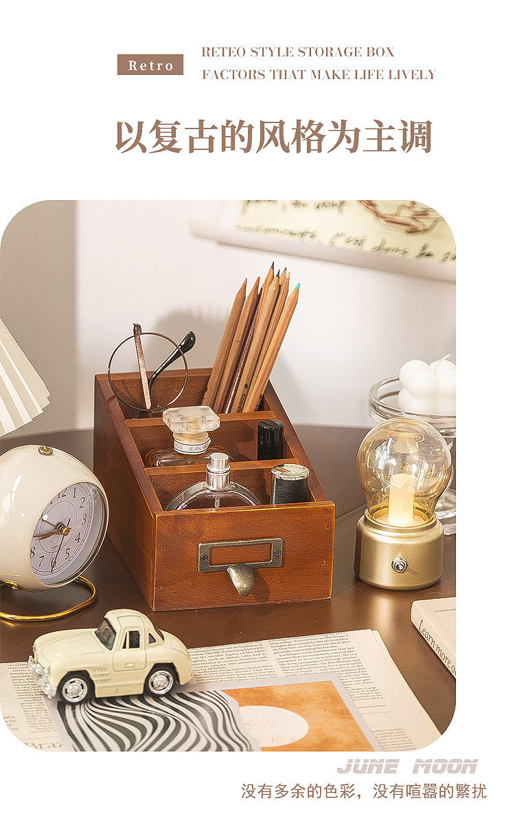 Bedside Remote Control Phone Holder Desktop Organizer Lipstick Perfume Storage Box Makeup Brush Holder Pen Holder Desk Pencil Box