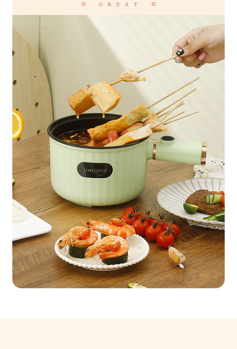 Electric Wok Hot Pot Noodles Mini Electric Cooking Pot Non-stick Multi-functional Electric Pot Student Dormitory Small Electric Pot for Home