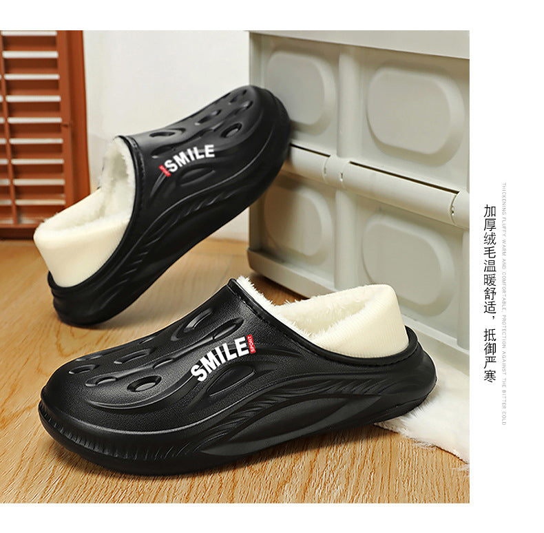 Cotton Slippers for Home, High-End, Daily Wear, 2025 New Style Fleece-Lined Warm Cotton Shoes for Men, Cotton Tow