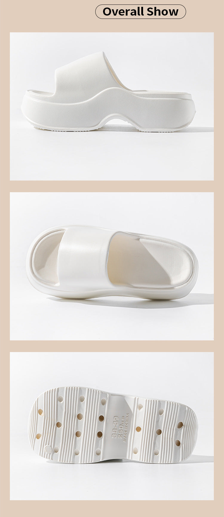 Eva Thick-Soled Slippers for Women to Feel Like Stepping on Shit, Indoor and Home Summer Deodorant Soft-Soled Outer Wear Heightening Beach and Seaside Slippers