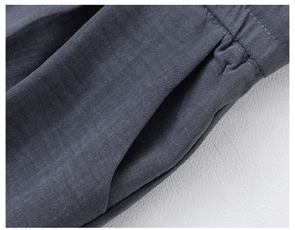 Ice Silk Thin Narrow Wide-Leg Pants for Women 2025 Summer New High-Waisted Loose Casual Slimming Drape Straight Pants