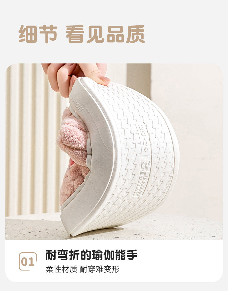 New Cotton Slippers for Women in Autumn and Winter Indoor Home Non-Slip Warm Thick Sole Plus Plush Couple Cotton Slippers for Men