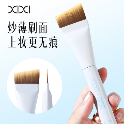 Xixi Flat Foundation Brush Ultra-Thin Flat Head Angled Makeup Brush That Doesn'T Absorb Product Concealer Makeup Brush Beauty Tool for Setting Makeup