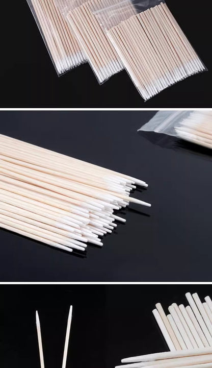 Free Shipping/Cotton Swabs/Tattoo Embroidery A1P20 - Pointed Single/Double-Ended Cotton Sticks for Makeup Removal, Wooden Sticks for Teeth