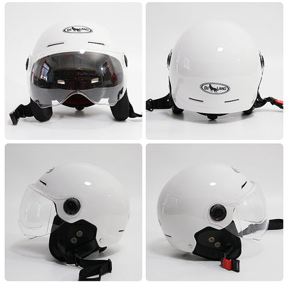 3C certification ear protection electric car helmet men and women summer sunscreen electric car helmet light half helmet manufacturers wholesale