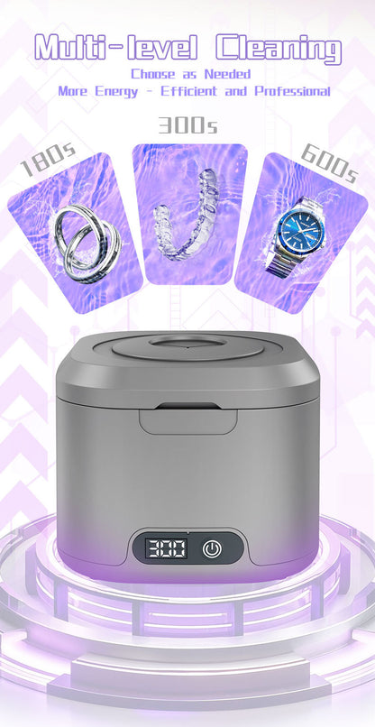 Cross-Border Amazon Ultrasonic Denture Cleaning Machine Uv Ultraviolet Ultrasonic Cleaning Machine Household Jewelry Braces
