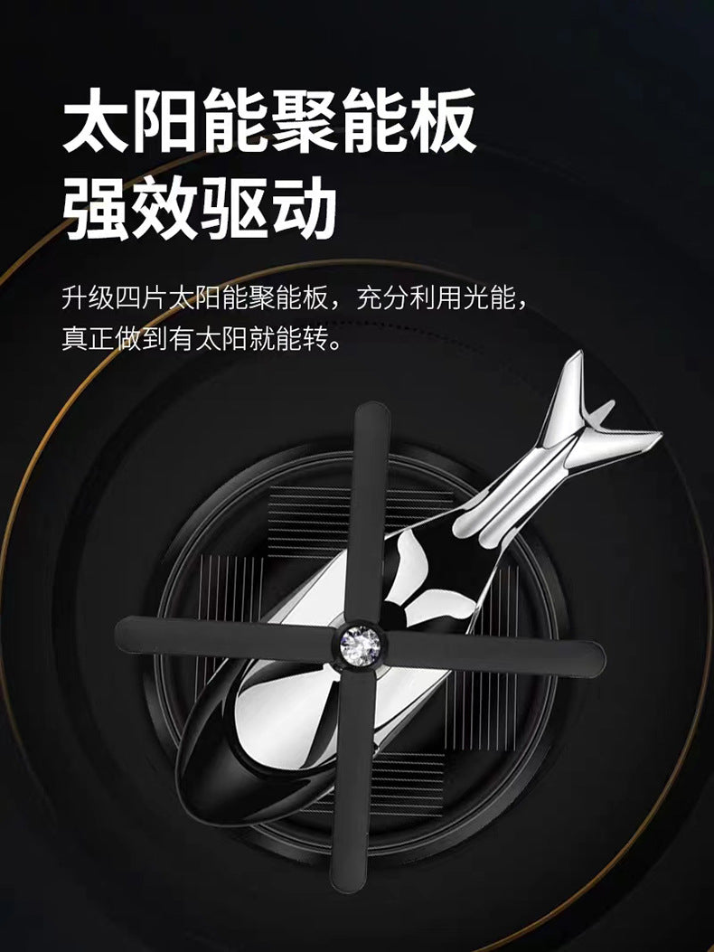 Solar rotating helicopter car ornaments aircraft aromatherapy center console cross-border car odor removal perfume supplies