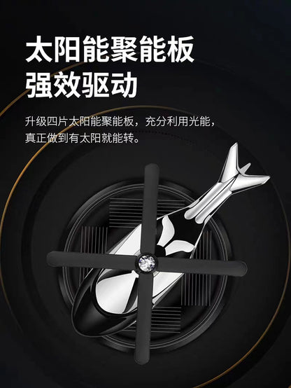 Solar rotating helicopter car ornaments aircraft aromatherapy center console cross-border car odor removal perfume supplies