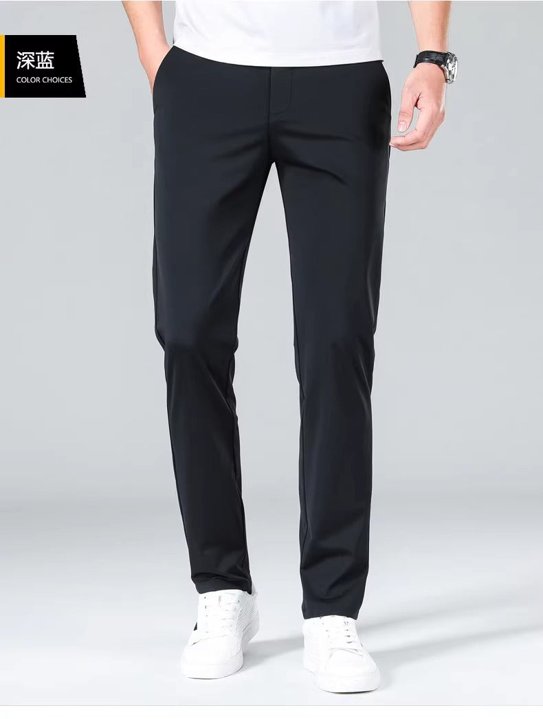 Wholesale Men's Business Wear Slim-fit Pants Summer Casual Men's Wear Youth Work Dress Black Workwear Pants