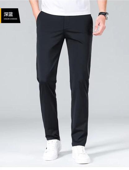 Wholesale Men's Business Wear Slim-fit Pants Summer Casual Men's Wear Youth Work Dress Black Workwear Pants