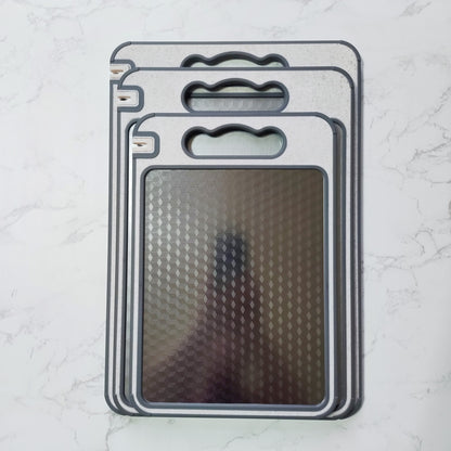 New in stock Amazon Explosions 3D Pattern Stainless Steel Cutting Board Titanium Cutting Board 304 Double-sided Cutting Board
