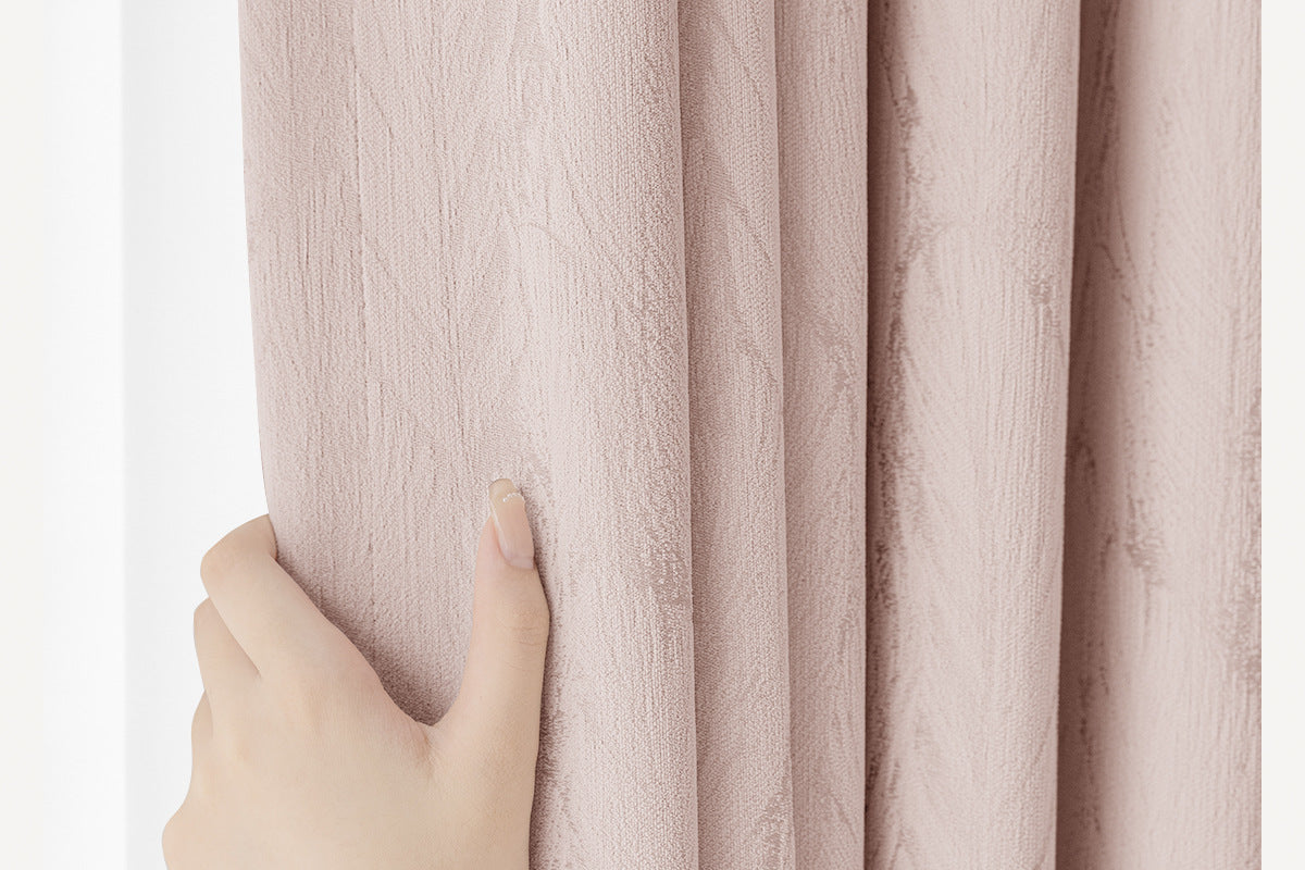 Cream Style Jacquard Curtain for Bedroom Premium Chenille Shading Living Room Bedroom French Light Luxury Shaoxing Curtain