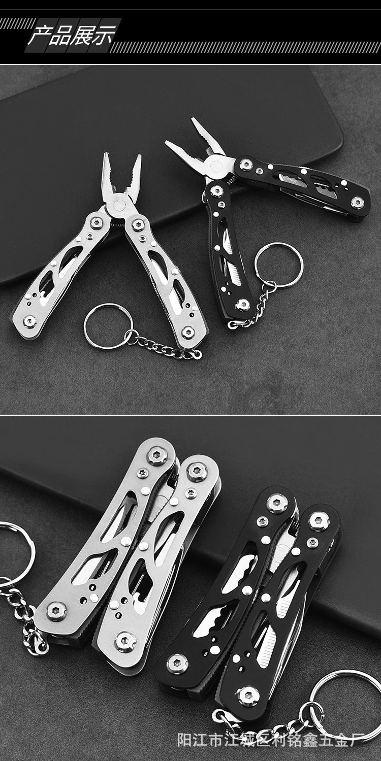 Stainless steel multi-function tool pliers mini folding portable outdoor travel tool pliers combination knife multi-purpose